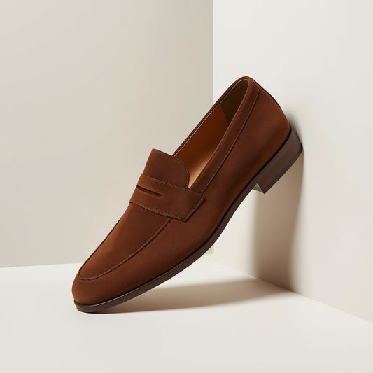 Elegant Women’s Suede Loafers – Comfortable Slip-On Shoes for Work & Casual Wear