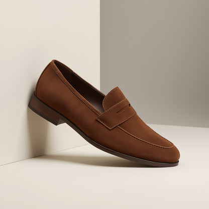 Elegant Women’s Suede Loafers – Comfortable Slip-On Shoes for Work & Casual Wear