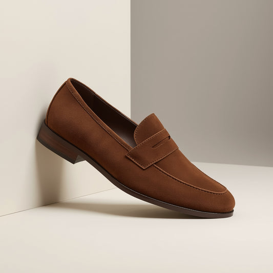Elegant Women’s Suede Loafers – Comfortable Slip-On Shoes for Work & Casual Wear