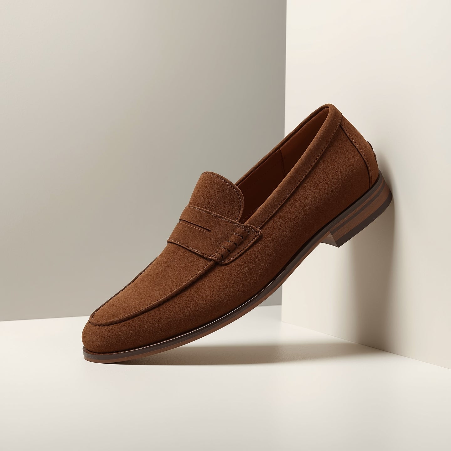 Elegant Women’s Suede Loafers – Comfortable Slip-On Shoes for Work & Casual Wear