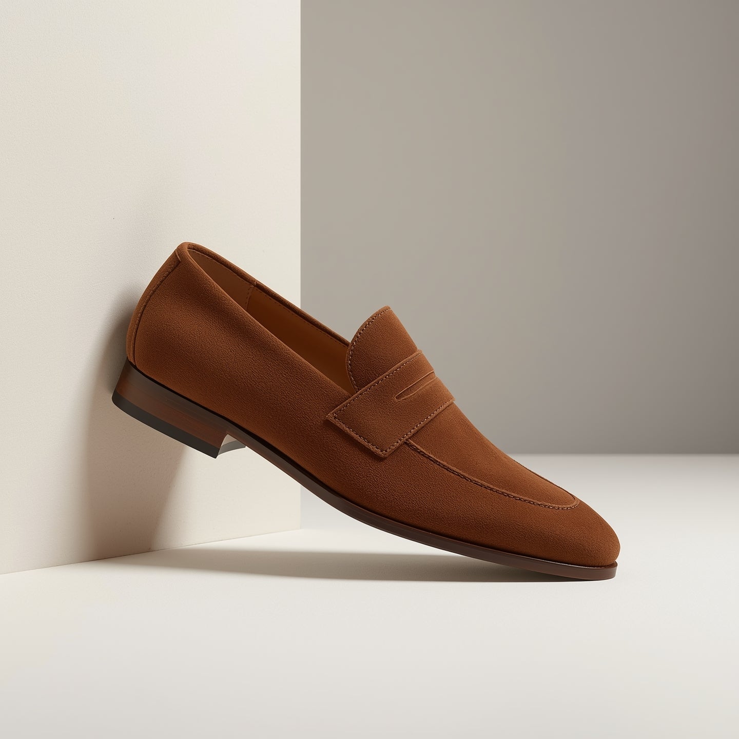 Elegant Women’s Suede Loafers – Comfortable Slip-On Shoes for Work & Casual Wear