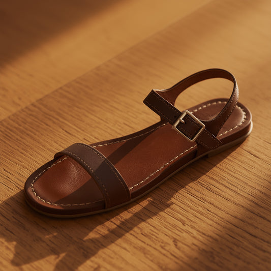 Classic Women’s Leather Sandals – Stylish & Comfortable Summer Shoes